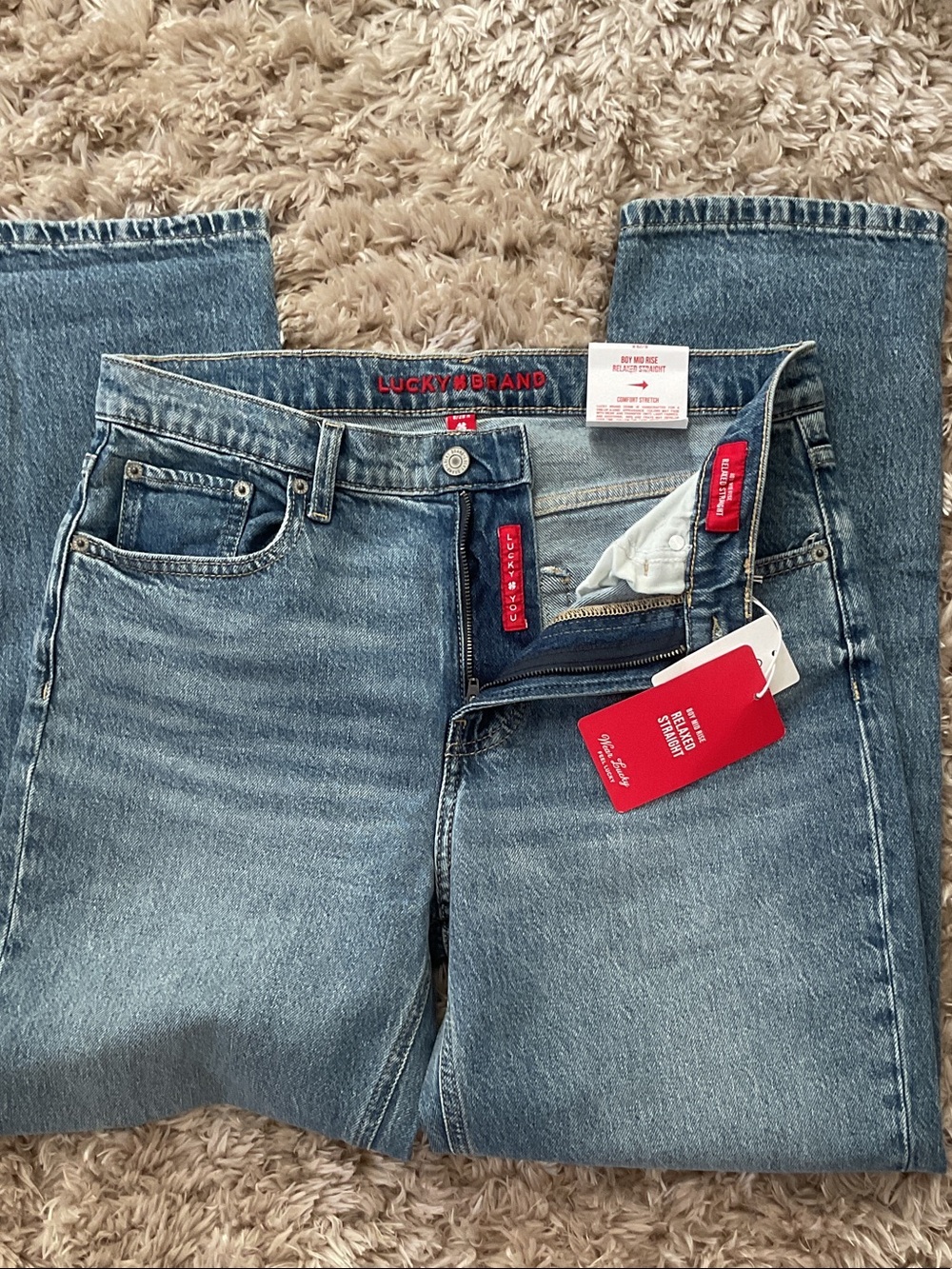 Lucky Brand Women's Medium Blue Straight Leg Jeans